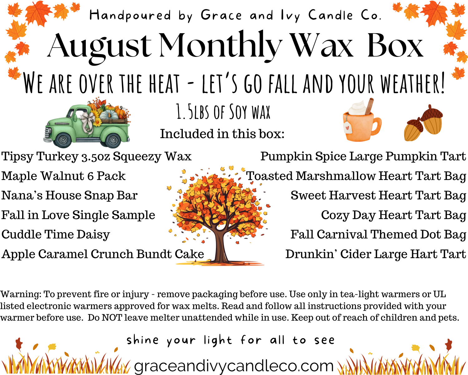 August Monthly Wax Melts Box