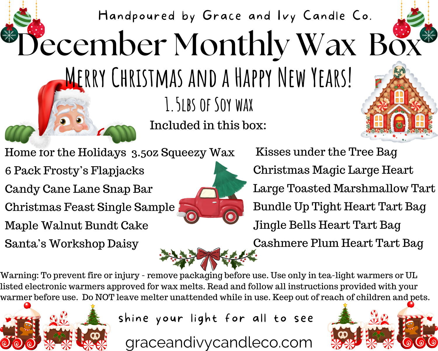 December Monthly Wax Melts Box - Christmas!