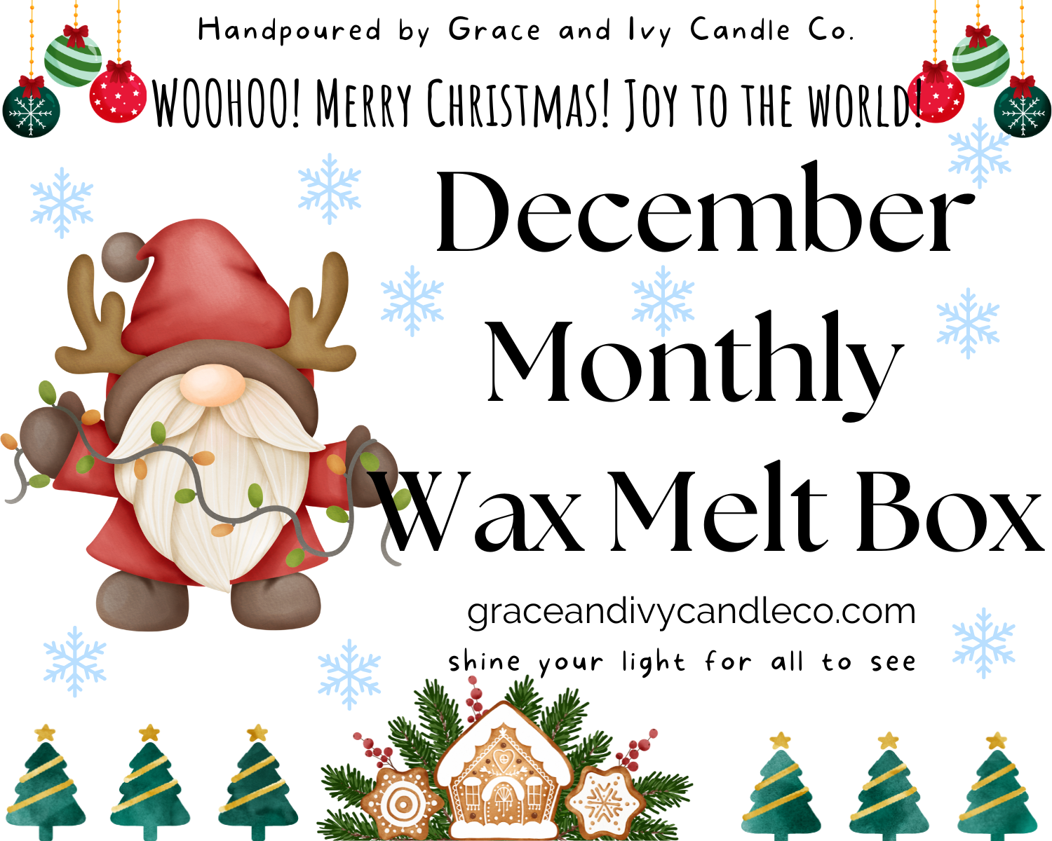 December Monthly Wax Melts Box - Christmas!