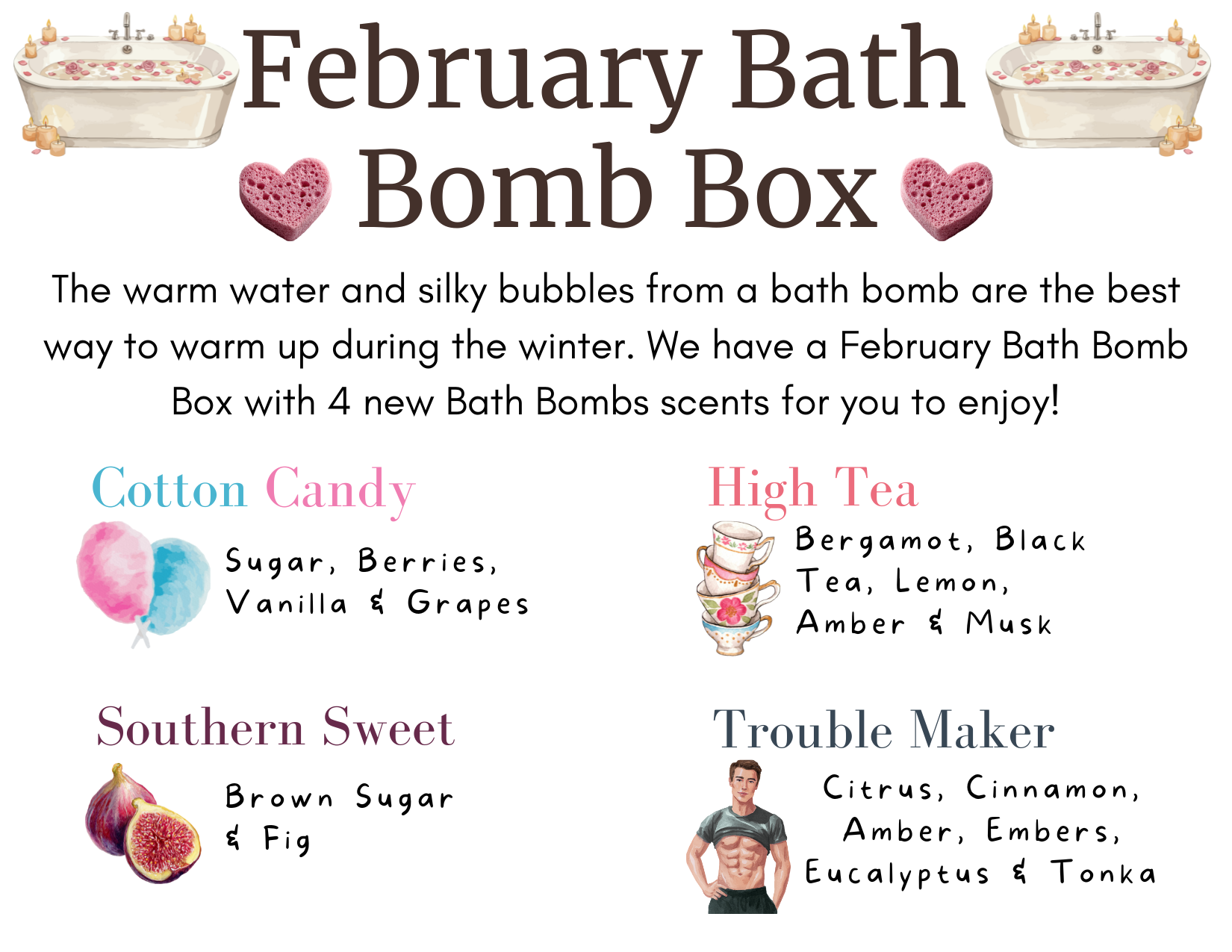 February Bath Bomb Box