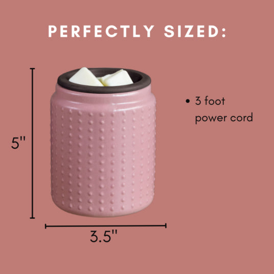 Warmer: Pink Hobnail Flip Dish Wax Warmer