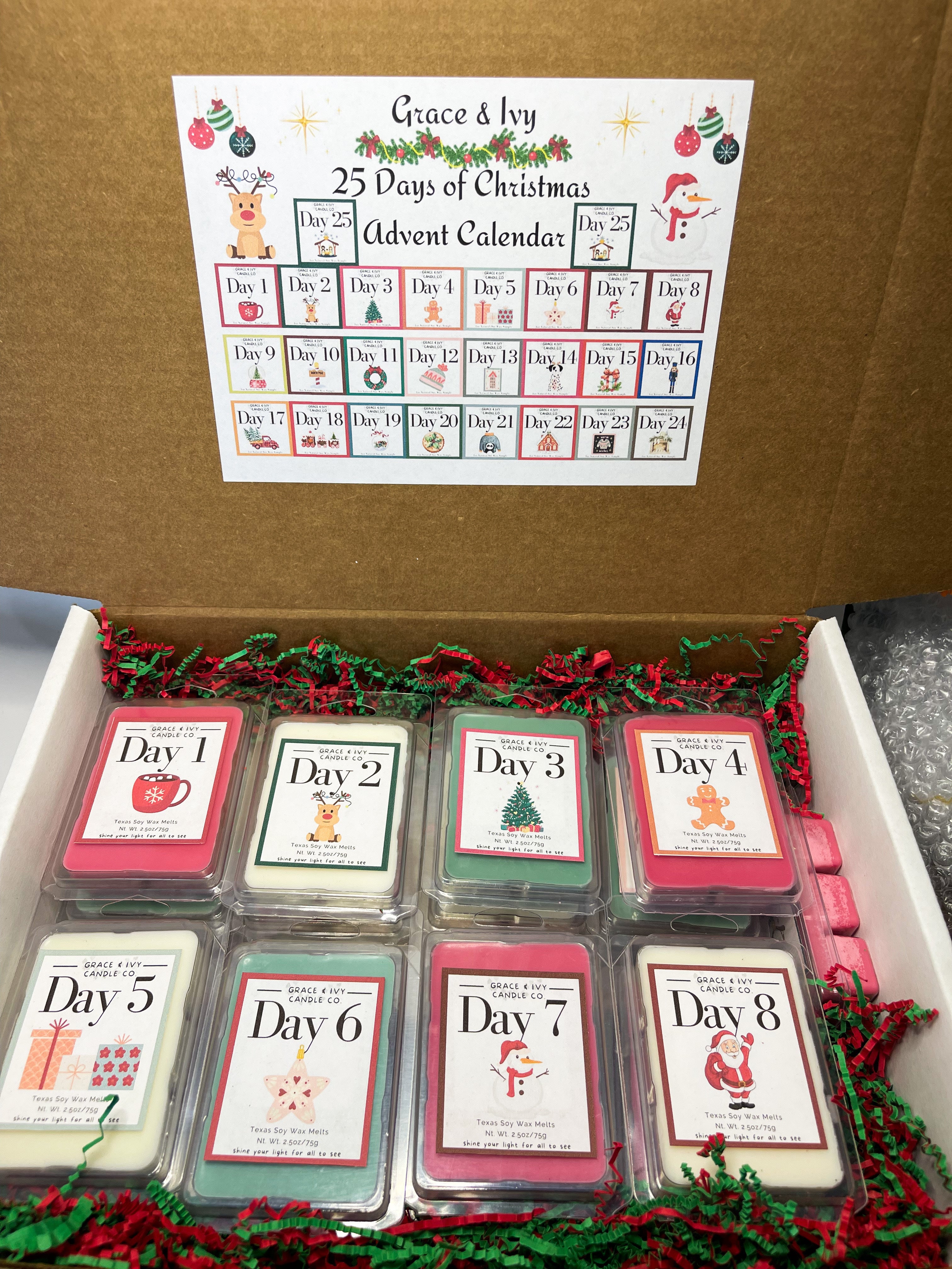 25 Days of Christmas Advent Wax Melt Collection Boxes