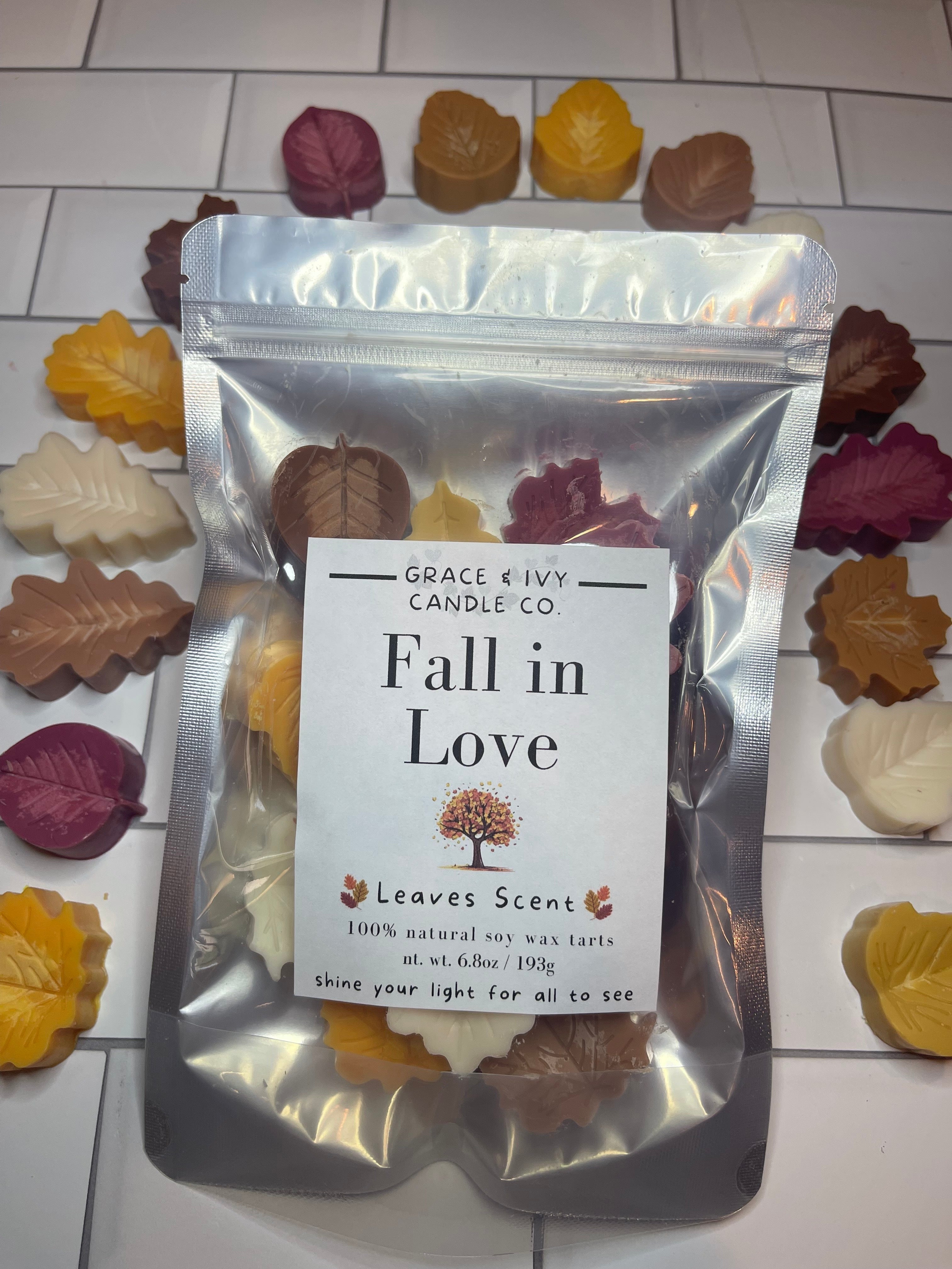 Fall in Love Leaves Large Wax Tart Bag