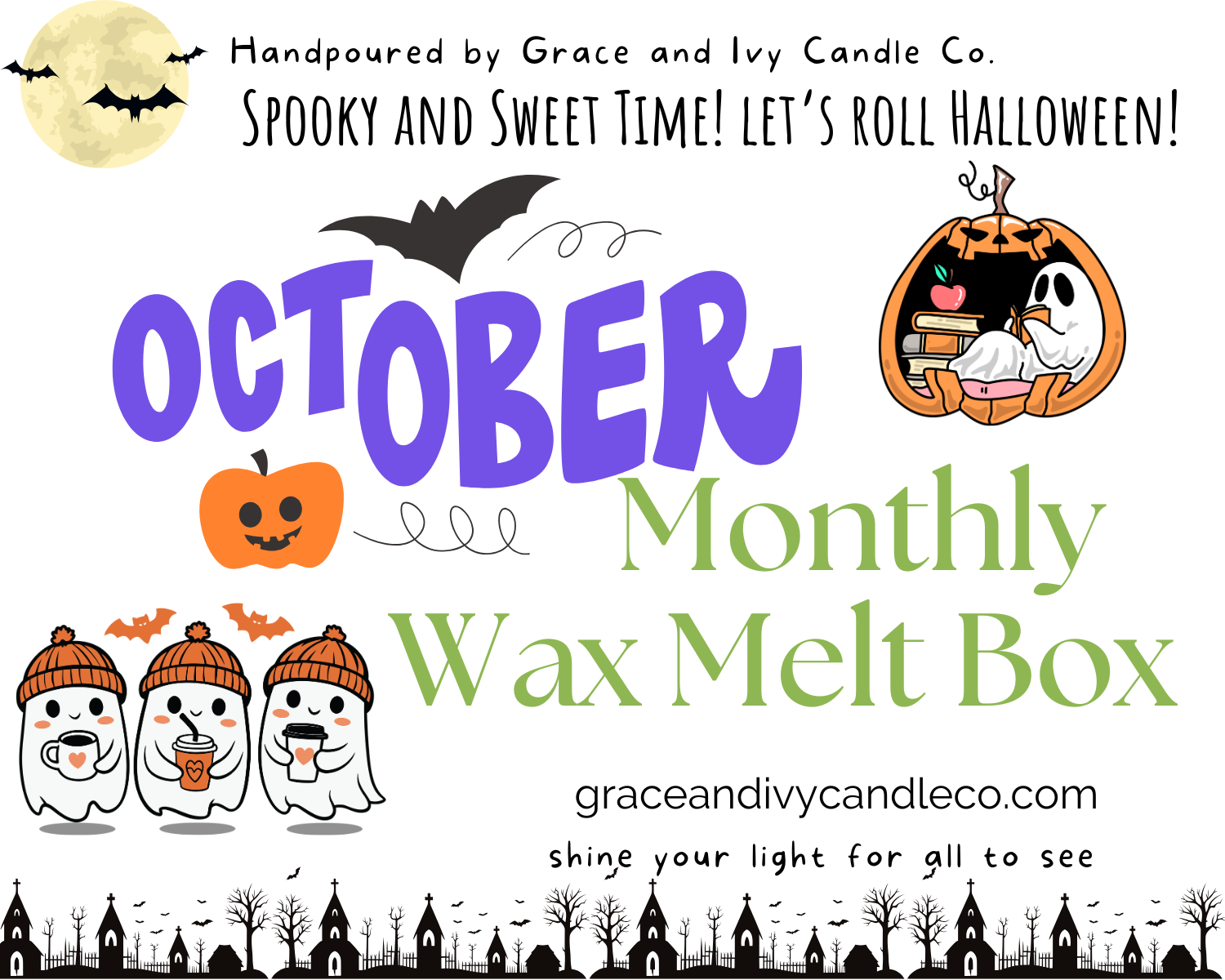 October Monthly Wax Melts Box - Halloween!