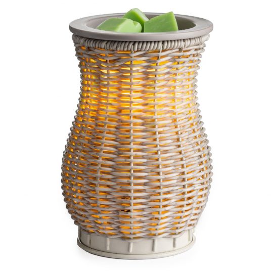 Warmer: Gray Washed Wicker Illumination Fragrance Warmer