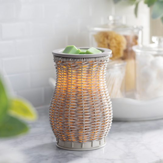 Warmer: Gray Washed Wicker Illumination Fragrance Warmer