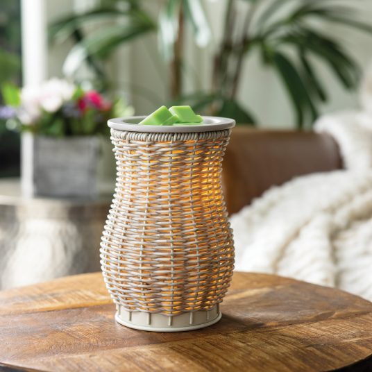 Warmer: Gray Washed Wicker Illumination Fragrance Warmer